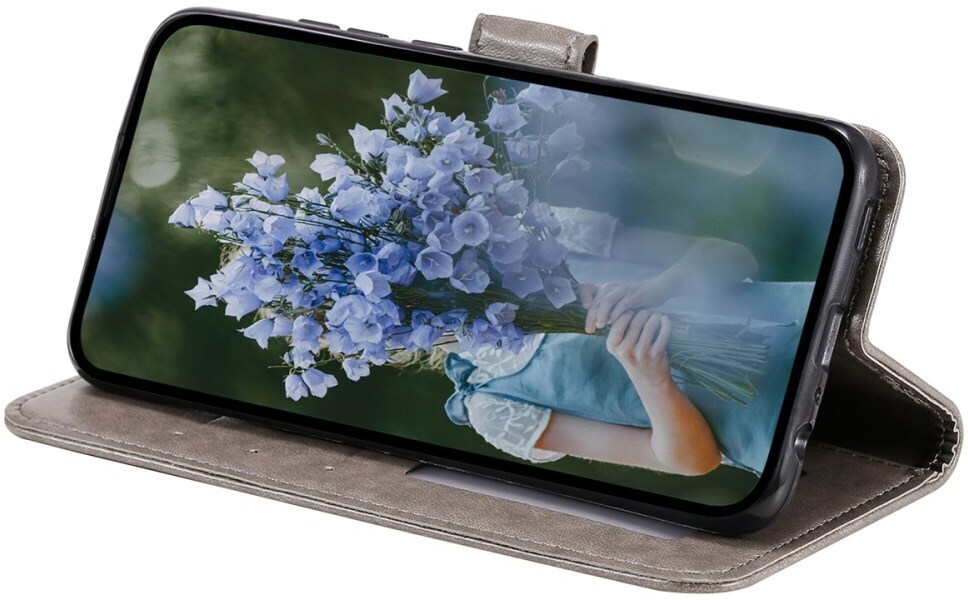 Samsung Galaxy A35 Hoesje Mandala Book Case met Pasjeshouder Zwart afbeelding 3