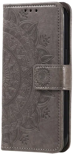 Samsung Galaxy A35 Hoesje Mandala Book Case met Pasjeshouder Zwart afbeelding 5