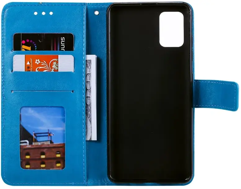 Oppo A5 (2025) Hoesje Mandala Book Case met Pasjeshouder Blauw afbeelding 4
