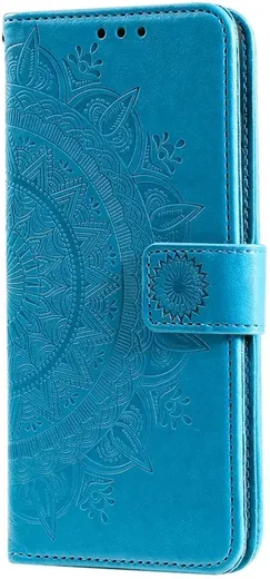 Oppo A5 (2025) Hoesje Mandala Book Case met Pasjeshouder Blauw afbeelding 6