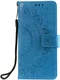 Oppo A5 (2025) Hoesje Mandala Book Case met Pasjeshouder Blauw afbeelding 2