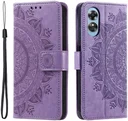 Oppo A5 (2025) Hoesje Mandala Book Case met Pasjeshouder Paars