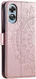 Oppo A5 (2025) Hoesje Mandala Book Case met Pasjeshouder Roze Goud afbeelding 6