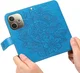 Oppo A5 Pro Hoesje Mandala Book Case met Pasjeshouder Blauw afbeelding 5