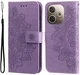 Oppo A5 Pro Hoesje Mandala Book Case met Pasjeshouder Paars