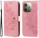 Oppo A5 Pro Hoesje Mandala Book Case met Pasjeshouder Roze Goud afbeelding 1
