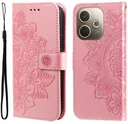 Oppo A5 Pro Hoesje Mandala Book Case met Pasjeshouder Roze Goud