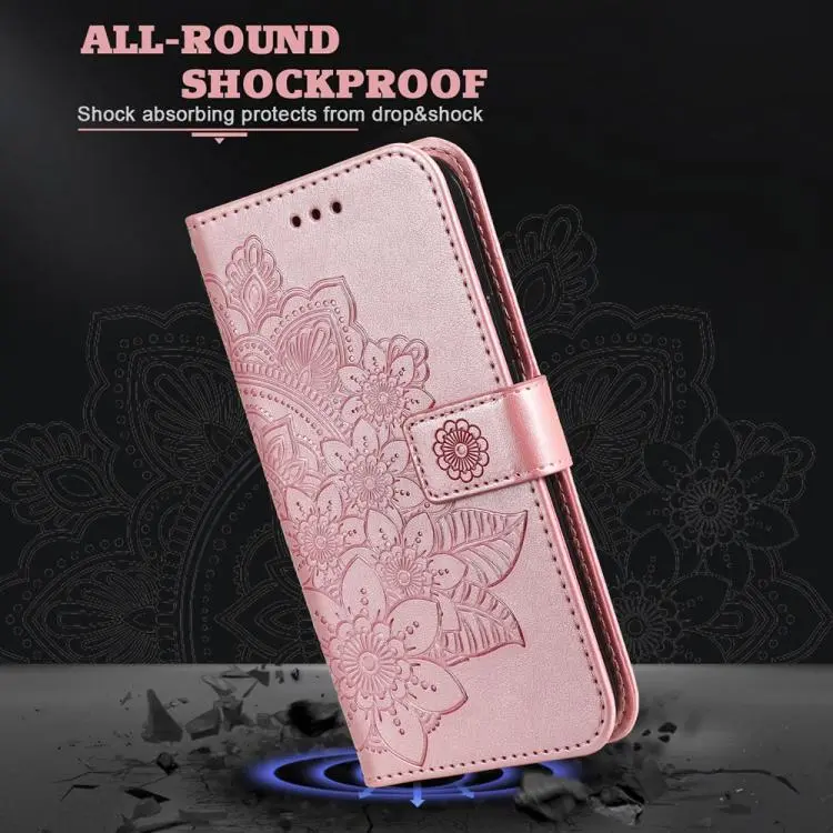 Oppo A5 Pro Hoesje Mandala Book Case met Pasjeshouder Roze Goud afbeelding 4