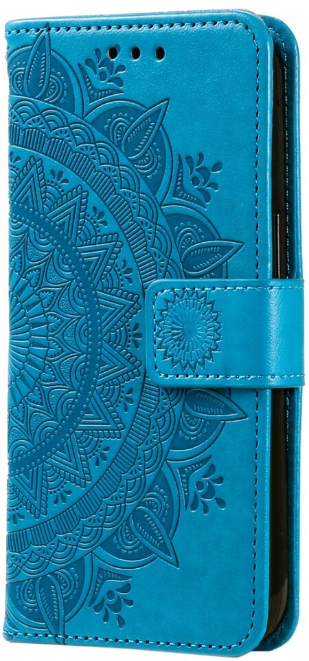 Motorola Moto G86 Hoesje Mandala Book Case met Pasjeshouder Blauw afbeelding 5