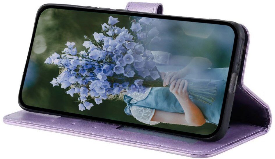 Motorola Moto G86 Hoesje Mandala Book Case met Pasjeshouder Paars afbeelding 3