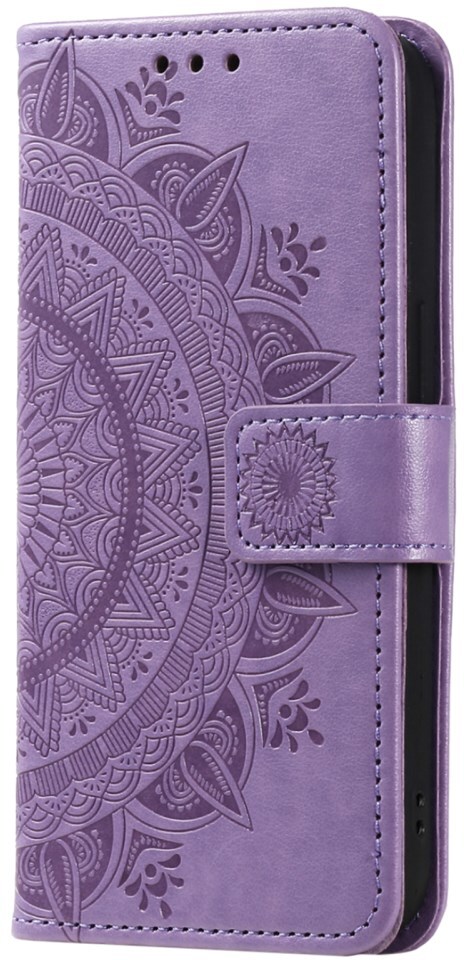 Motorola Moto G86 Hoesje Mandala Book Case met Pasjeshouder Paars afbeelding 5