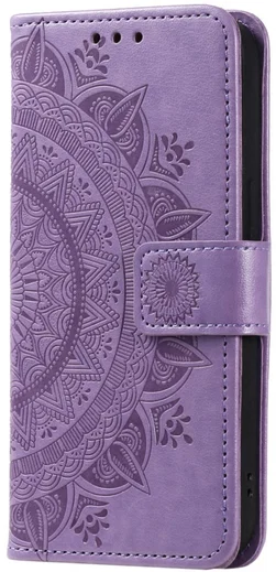 Motorola Moto G86 Hoesje Mandala Book Case met Pasjeshouder Paars afbeelding 5