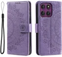 Motorola Moto G86 Hoesje Mandala Book Case met Pasjeshouder Paars