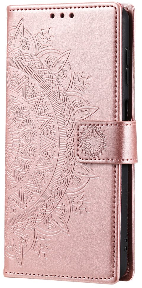 Motorola Moto G86 Hoesje Mandala Book Case met Pasjeshouder Roze Goud afbeelding 5
