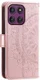 Motorola Moto G86 Hoesje Mandala Book Case met Pasjeshouder Roze Goud afbeelding 6