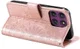 Motorola Moto G86 Hoesje Mandala Book Case met Pasjeshouder Roze Goud afbeelding 4