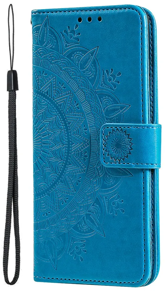 Google Pixel 10a Hoesje Mandala Book Case met Pasjeshouder Blauw afbeelding 5