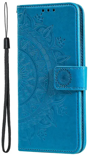 Google Pixel 10a Hoesje Mandala Book Case met Pasjeshouder Blauw afbeelding 5