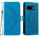 Google Pixel 10a Hoesje Mandala Book Case met Pasjeshouder Blauw afbeelding 1