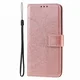 Google Pixel 10a Hoesje Mandala Book Case met Pasjeshouder Roze Goud afbeelding 5