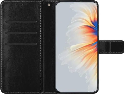 Google Pixel 10a Hoesje Mandala Book Case met Pasjeshouder Zwart afbeelding 2