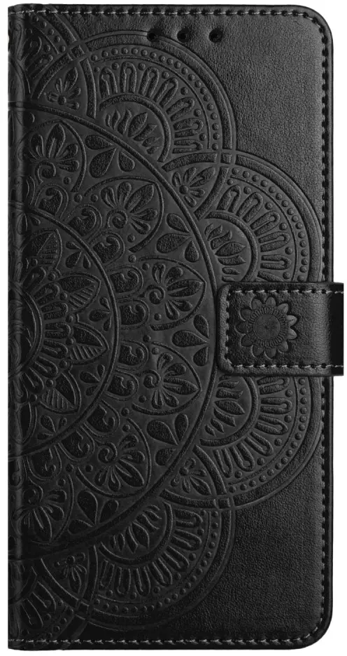 Google Pixel 10a Hoesje Mandala Book Case met Pasjeshouder Zwart afbeelding 7