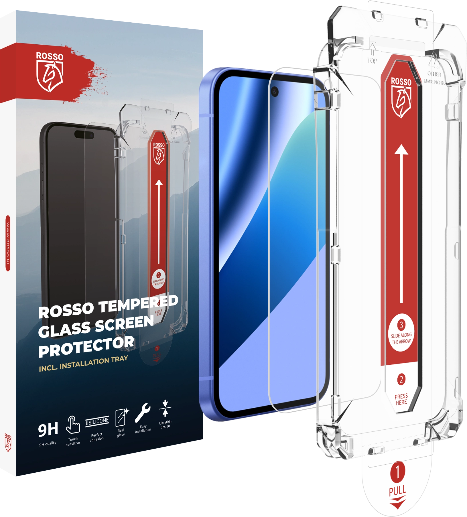 Rosso Google Pixel 10a Tempered Glass met Installatietray Dust Removal afbeelding 2