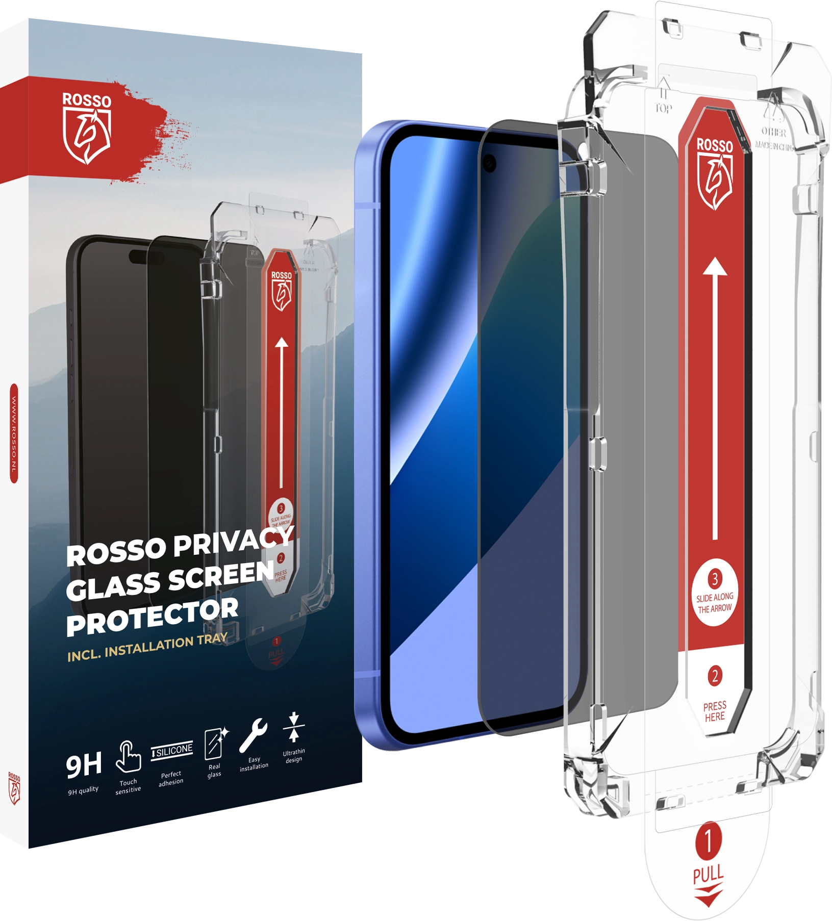 Rosso Google Pixel 10a Privacy Glass met Installatietray Dust Removal afbeelding 2