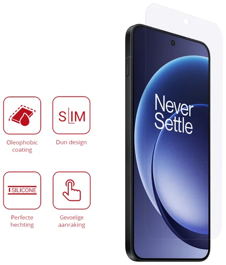 Rosso OnePlus 15R Screen Protector Case Friendly Folie Duo Pack afbeelding 2