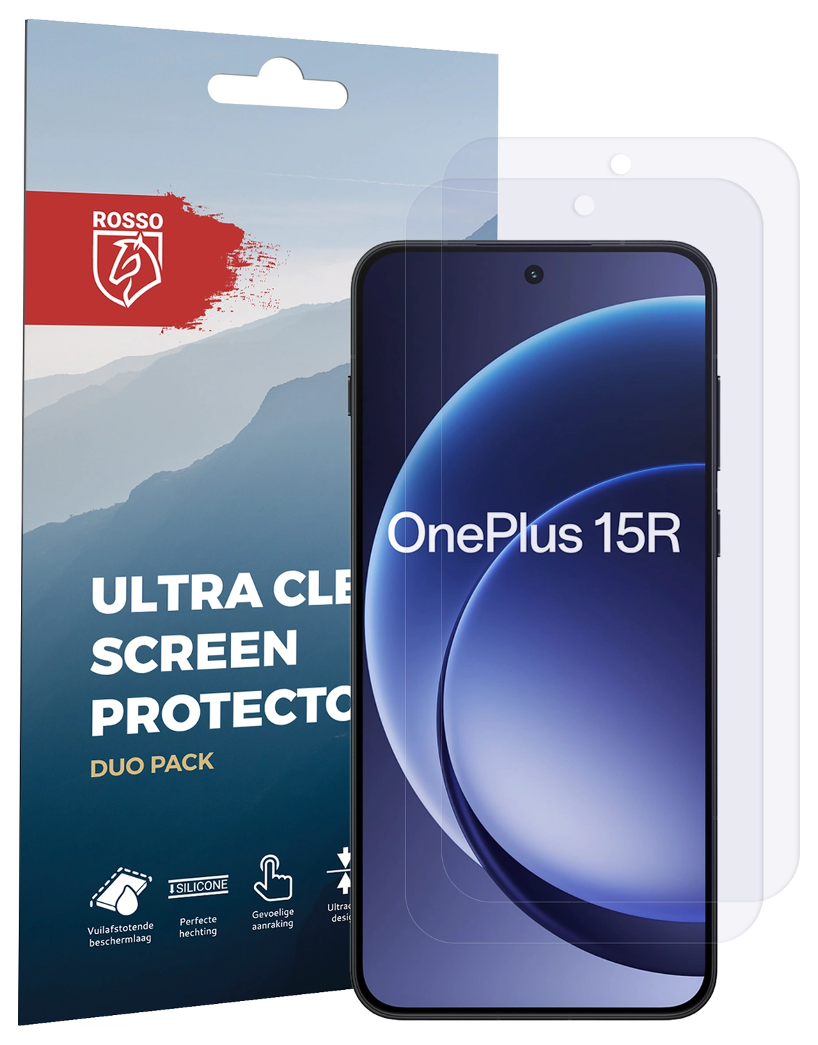 Rosso OnePlus 15R Screen Protector Case Friendly Folie Duo Pack afbeelding 9