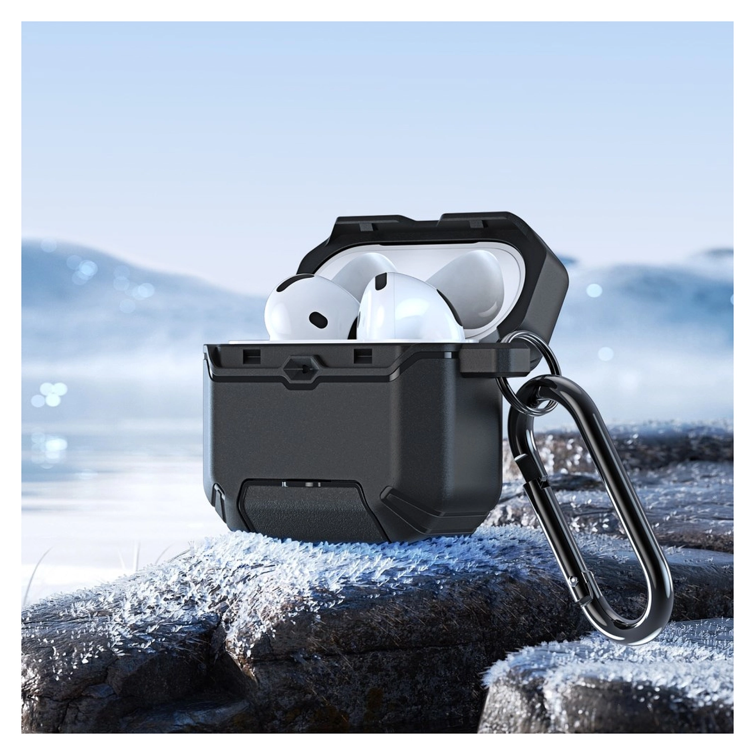 Dux Ducis PECS Apple AirPods 4 Hoesje Zwart afbeelding 4