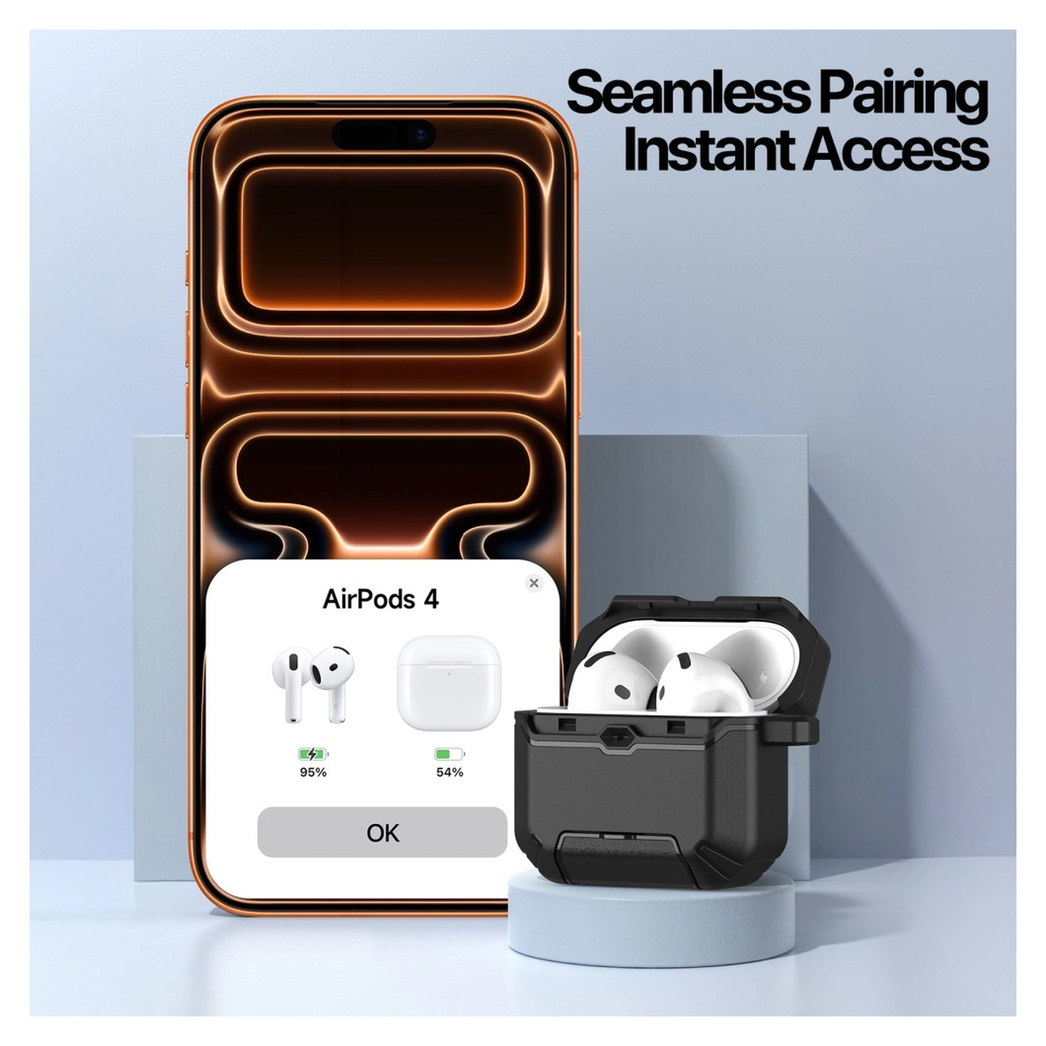 Dux Ducis PECS Apple AirPods 4 Hoesje Blauw afbeelding 3