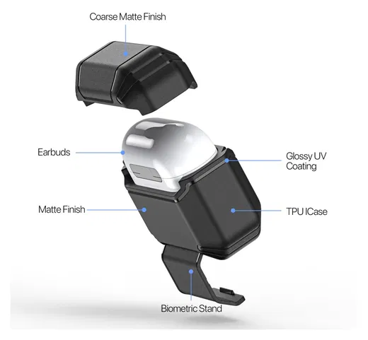 Dux Ducis PECS Apple AirPods 4 Hoesje Blauw afbeelding 7