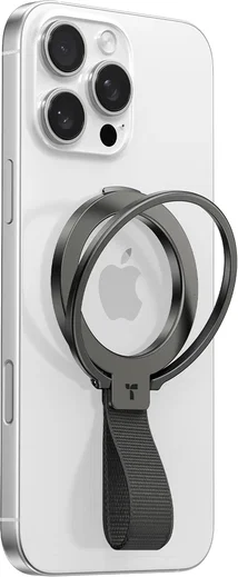 TORRAS MagSafe Ostand Ring met Stand Functie Geweven Zwart afbeelding 1