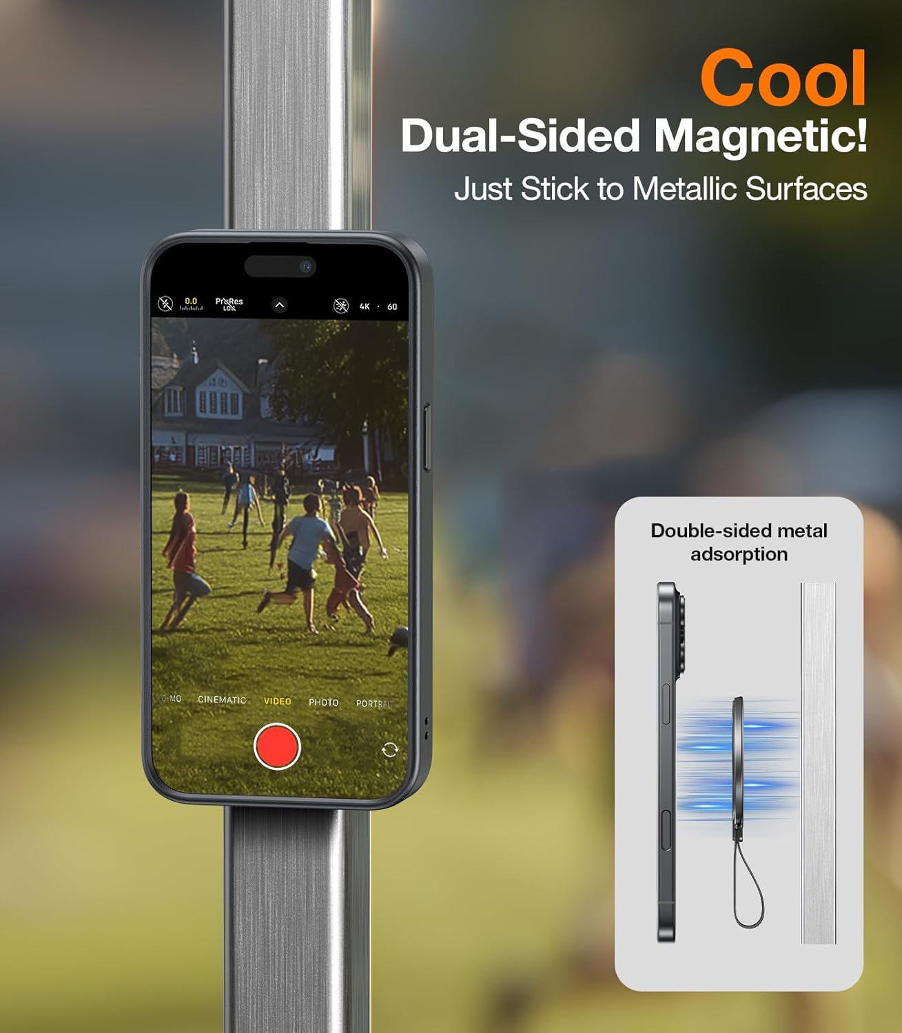 TORRAS MagSafe Ostand Ring met Stand Functie Geweven Zwart afbeelding 7