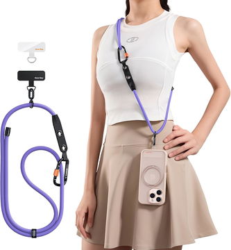 TORRAS LoopGo Clasp Verstelbaar Universeel Telefoonkoord Paars