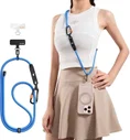 TORRAS LoopGo Clasp Verstelbaar Universeel Telefoonkoord Blauw