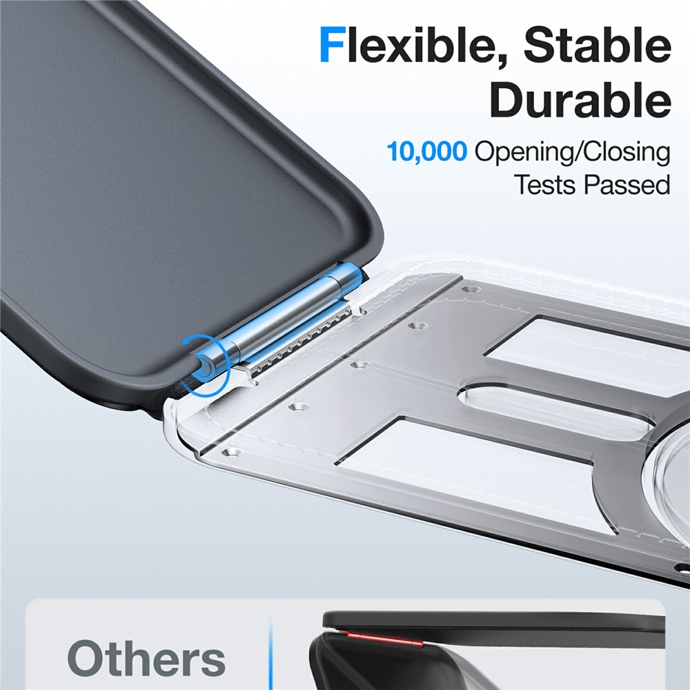 TORRAS MagSafe Pasjeshouder / Kaarthouder met Standaard 360° Draaibaar Zwart afbeelding 5