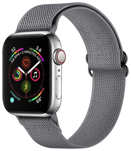 SBG Nylon Apple Watch Bandje - 1-11/SE/Ultra - 49/46/45/44/42MM - 6-Pack Donker afbeelding 7