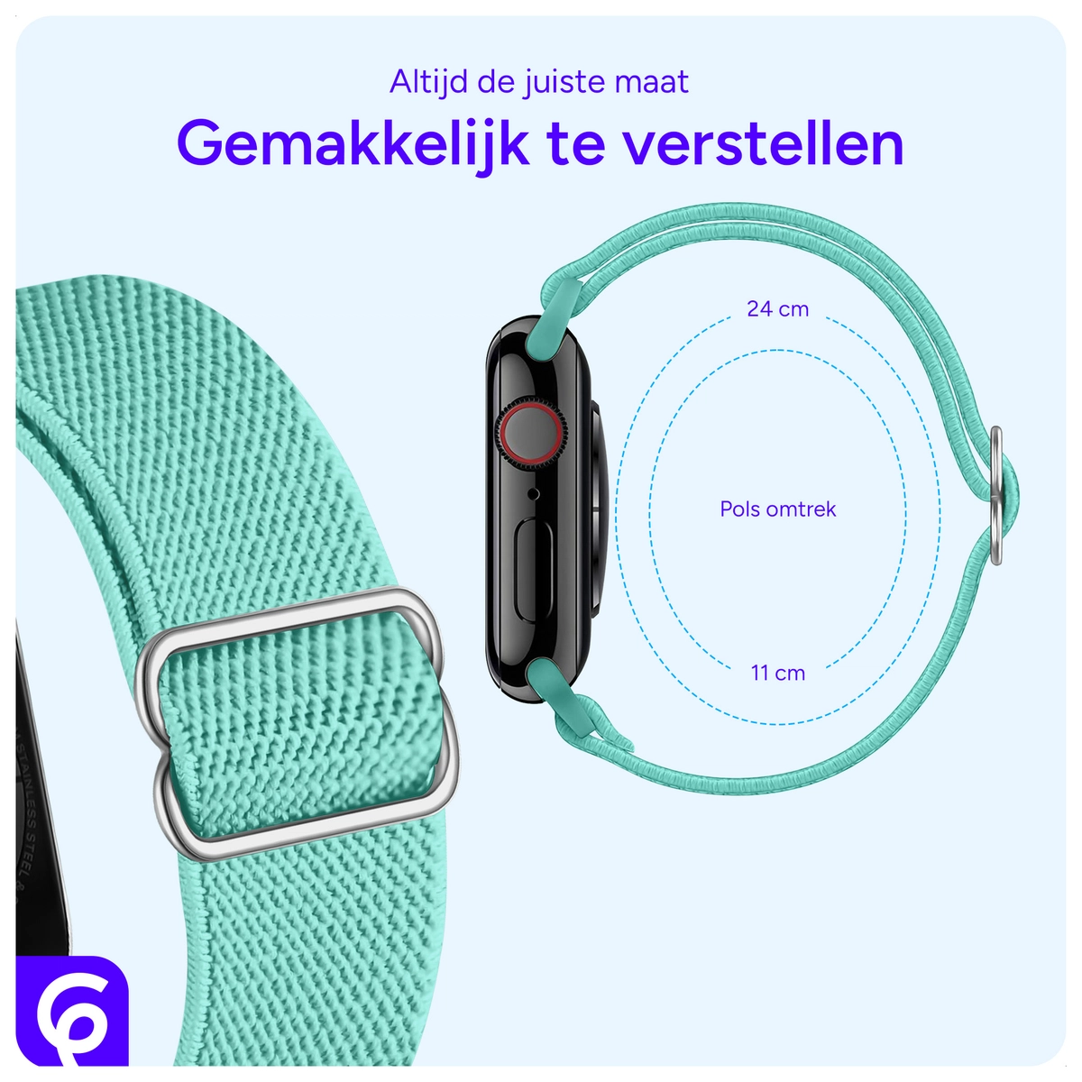 SBG Nylon Apple Watch Bandje - 1-11/SE/Ultra - 49/46/45/44/42MM - 6-Pack Licht afbeelding 5