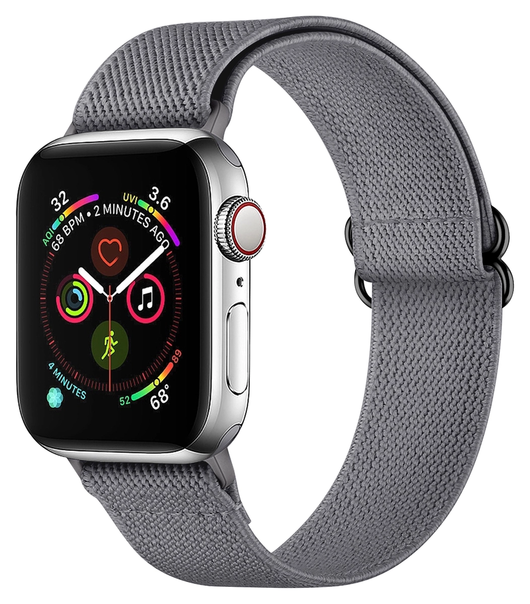 SBG Nylon Apple Watch Bandje - 1-11/SE - 38/40/41/42MM - 6-Pack Donker afbeelding 7