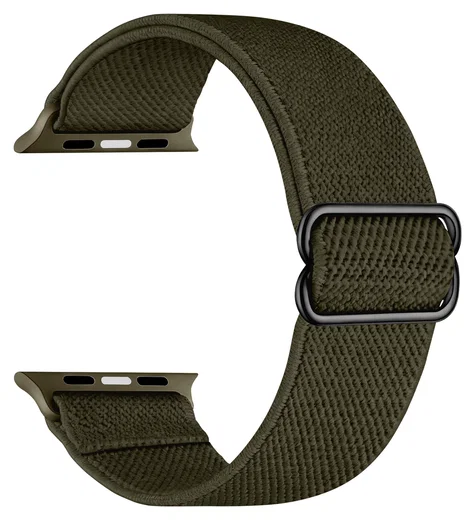 SBG Nylon Apple Watch Bandje - 1-11/SE - 38/40/41/42MM - 6-Pack Donker afbeelding 9