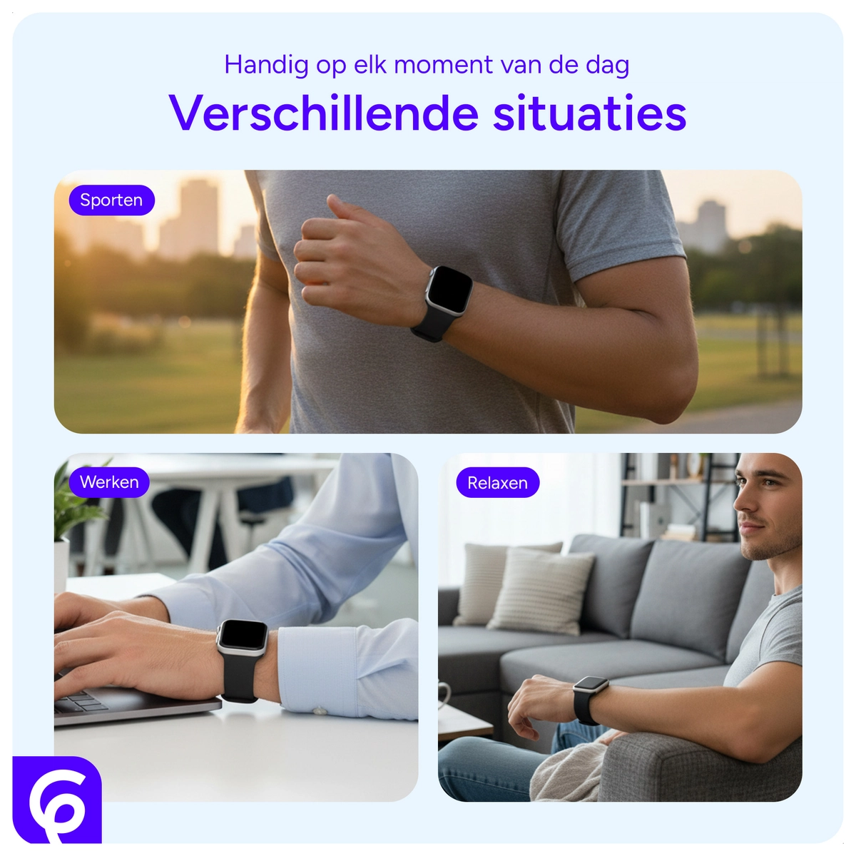 SBG Siliconen Apple Watch Bandje 1-11/SE - 38/40/41/42MM - 6-pack Donker afbeelding 6