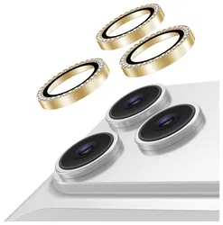 AVY iPhone 17 Pro / 17 Pro Max Camera Protector Rings Diamant Goud afbeelding