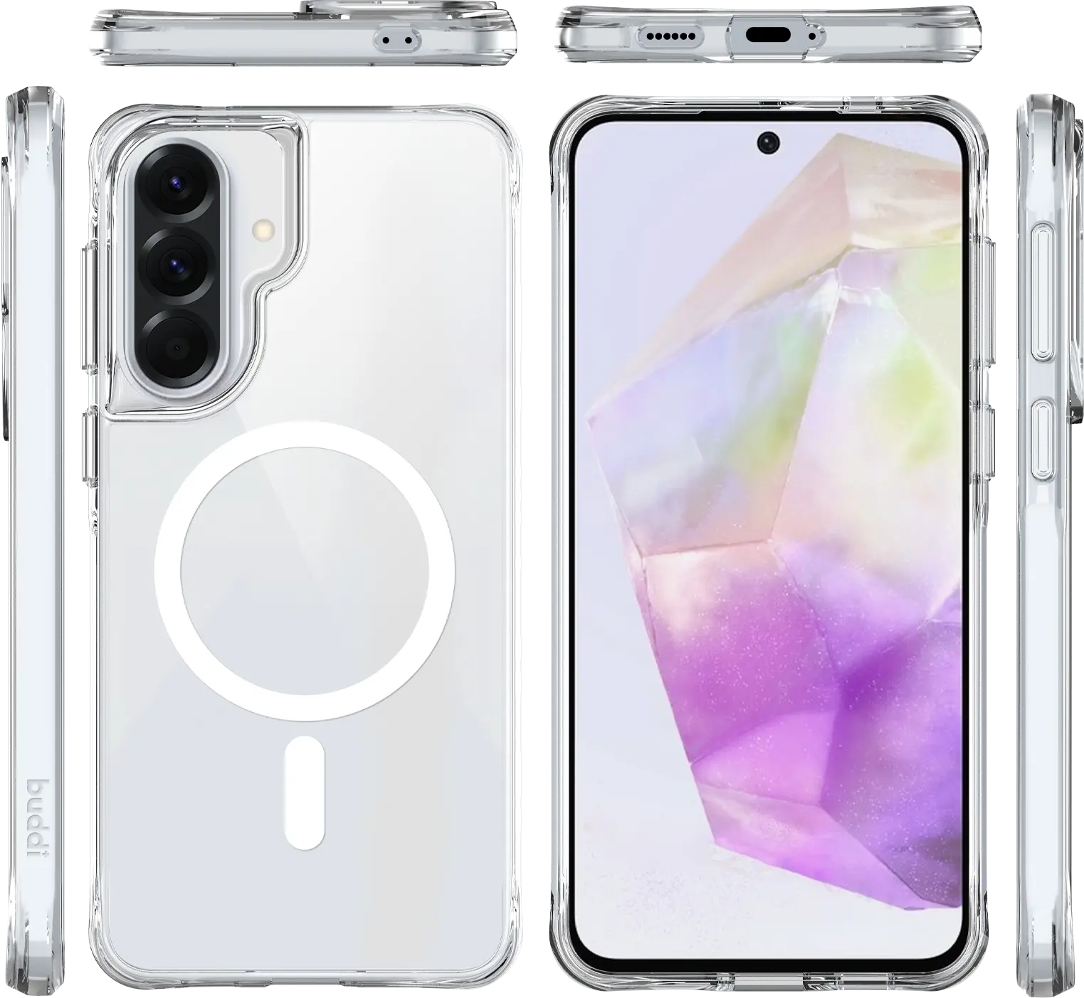 Buddi Core Samsung Galaxy A57 Hoesje MagSafe Back Cover Transparant afbeelding 11