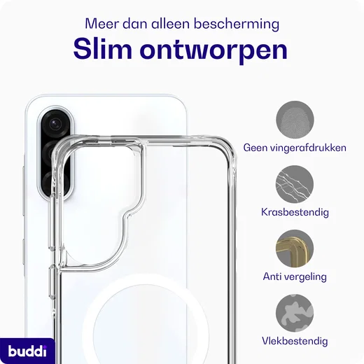 Buddi Core Samsung Galaxy A57 Hoesje MagSafe Back Cover Transparant afbeelding 7