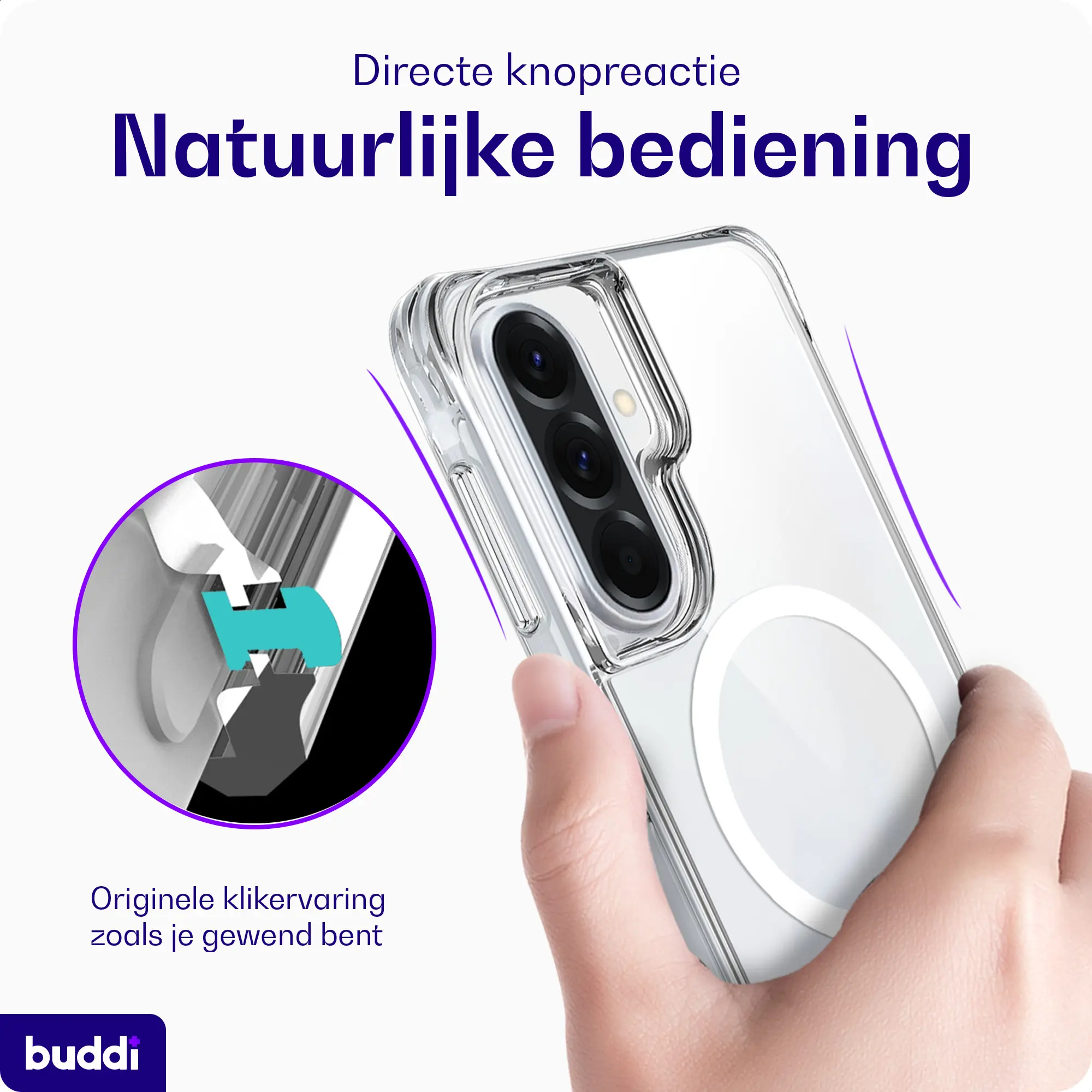 Buddi Core Samsung Galaxy A57 Hoesje MagSafe Back Cover Transparant afbeelding 5