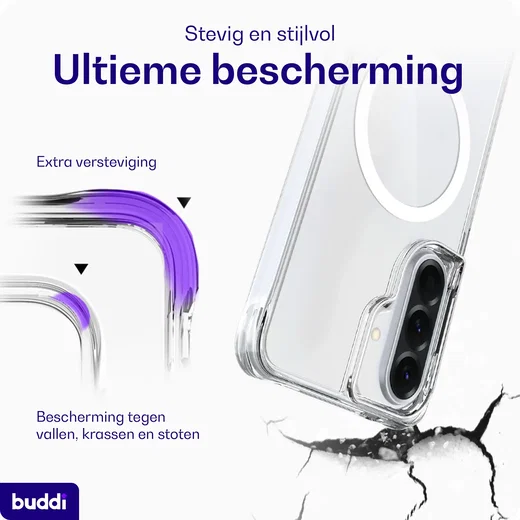 Buddi Core Samsung Galaxy A37 Hoesje MagSafe Back Cover Transparant afbeelding 3