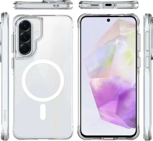 Buddi Core Samsung Galaxy A37 Hoesje MagSafe Back Cover Transparant afbeelding 11