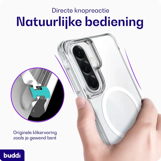 Buddi Core Samsung Galaxy A37 Hoesje MagSafe Back Cover Transparant afbeelding 5